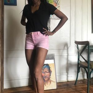 Zadig Et Voltaire Pink Shorts and Free People Blue